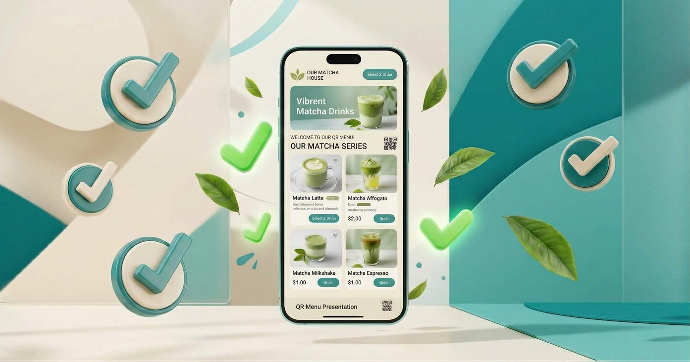 Qrafter customer menu on a phone